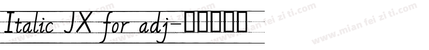 Italic JX for adj字体转换